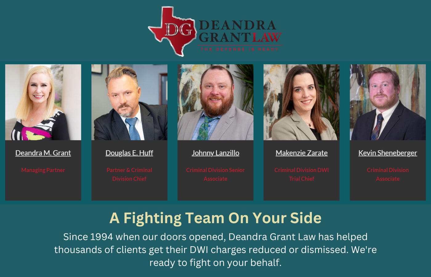 Deandra Grant Law Team solo pics